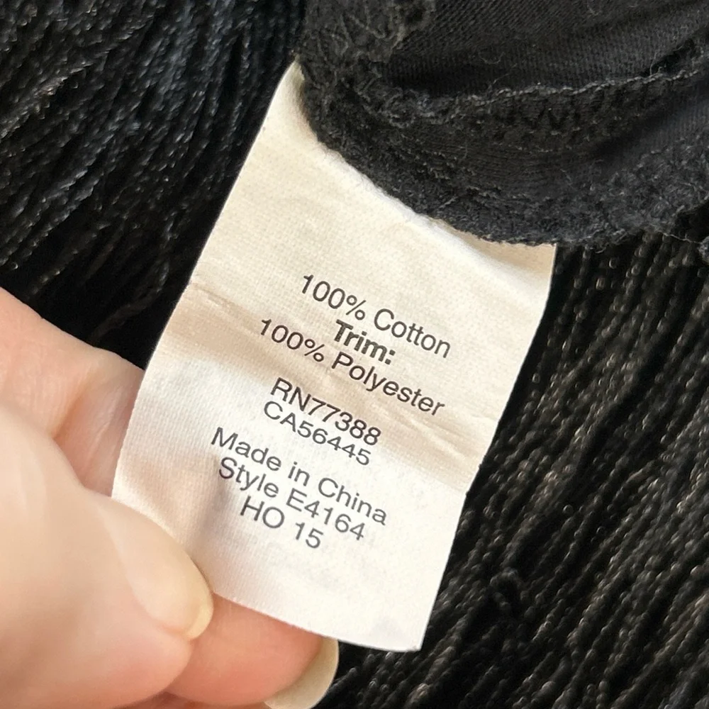 J CREW Top Womens Small‎ Black Sleeveless Tank Fringe Hem Zip Back Cotton
